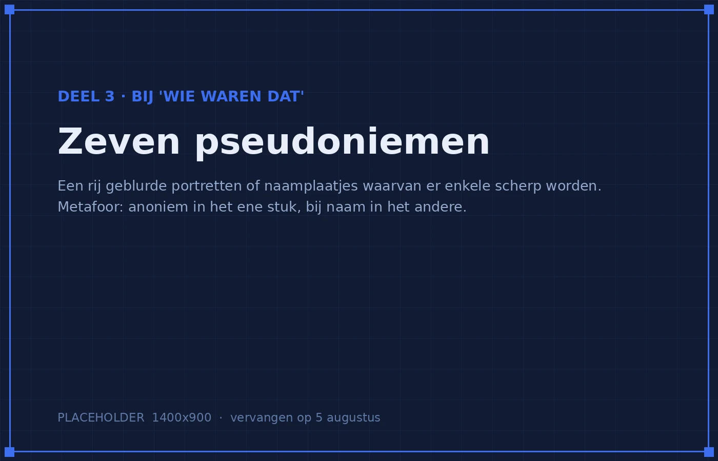 In de stukken staat bijna niemand bij naam. In ndere openbare stukken wel.