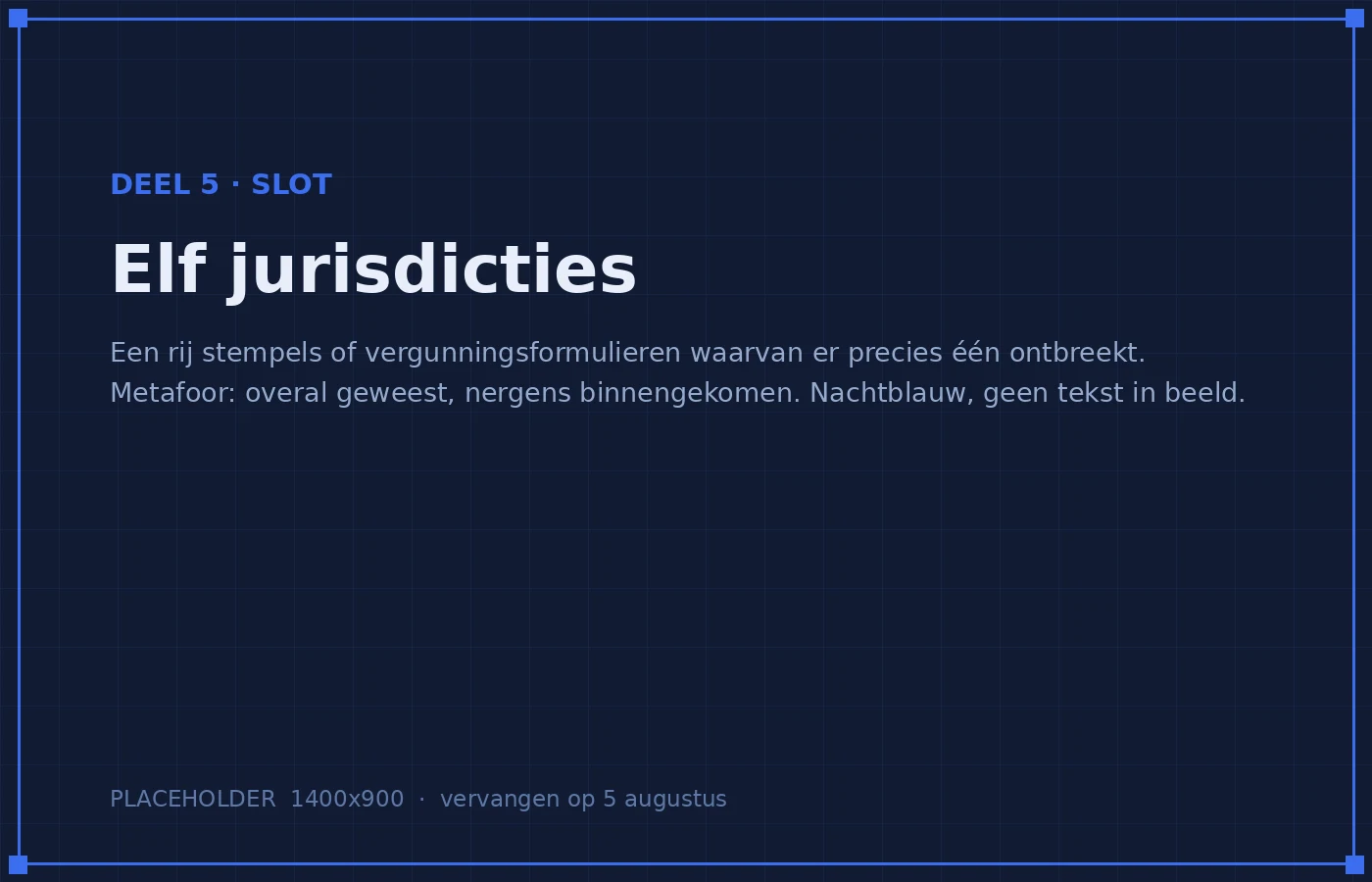 Elf jurisdicties, acht jaar. En toen een deadline die al twee jaar bekend was.
